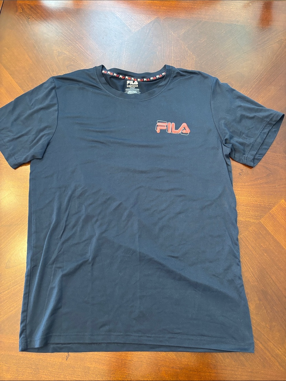 Fila Navy Short Sleeve sleepwear Tee with Red Logo